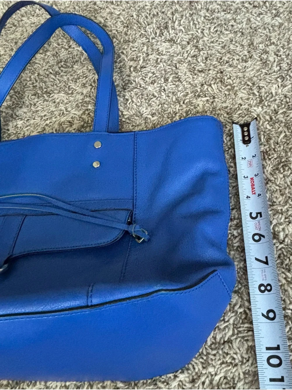 Cardinal blue Leather Tote Bag women  - Classic Rebecca Minkoff large  mint